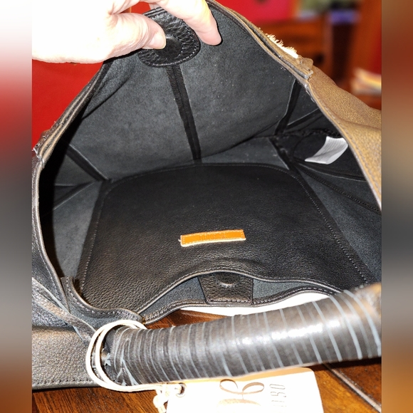 Hobo Cow Print Leather Crescent Bag - Picture 4 of 5